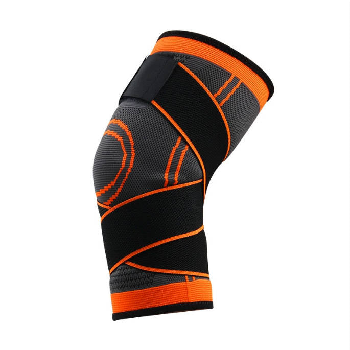 Professional compression knee brace with removable adjustable straps
