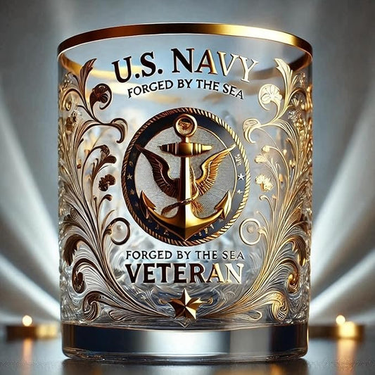 Personalized Veteran Tribute Glass