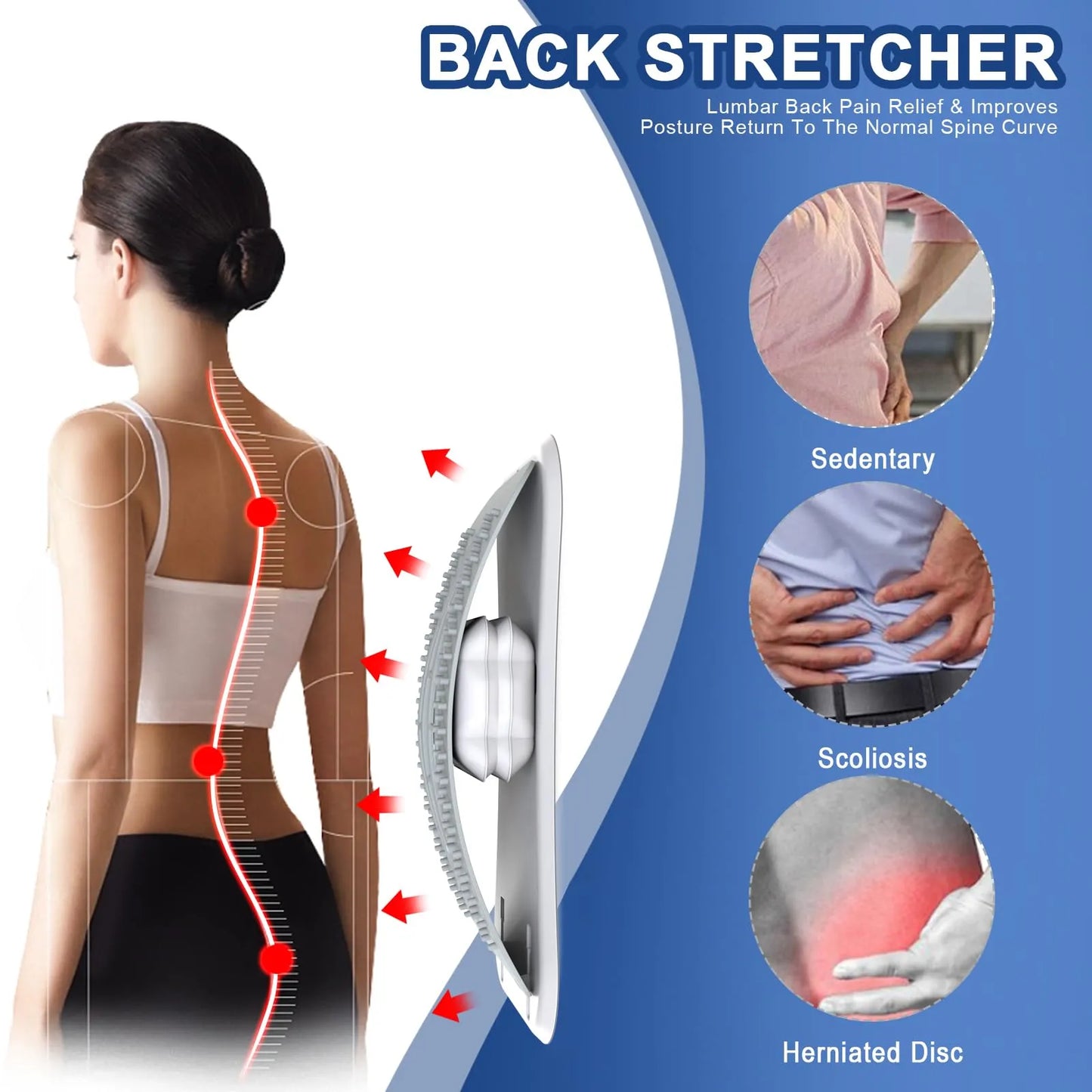 👩‍⚕️Back Stretcher for Lower Back Pain Relief