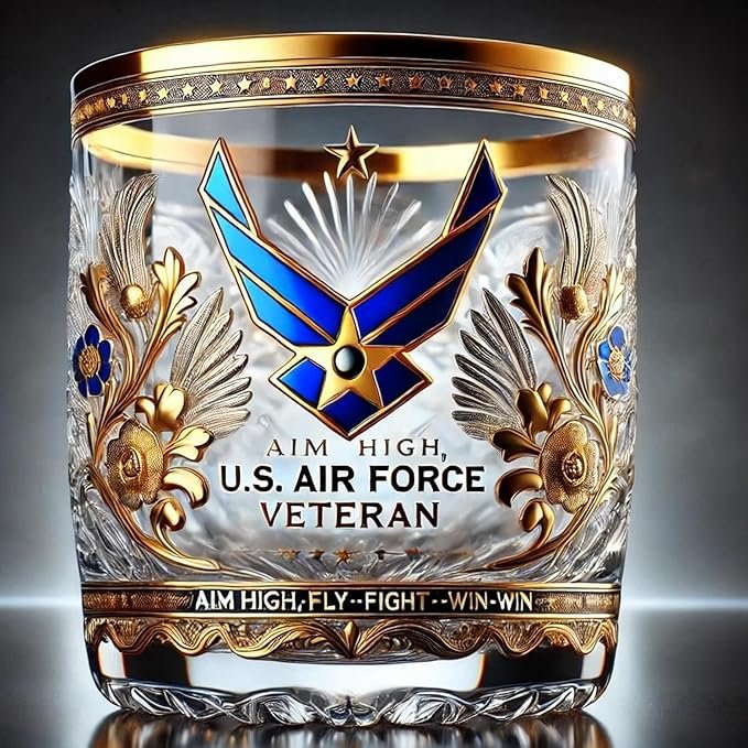 Personalized Veteran Tribute Glass
