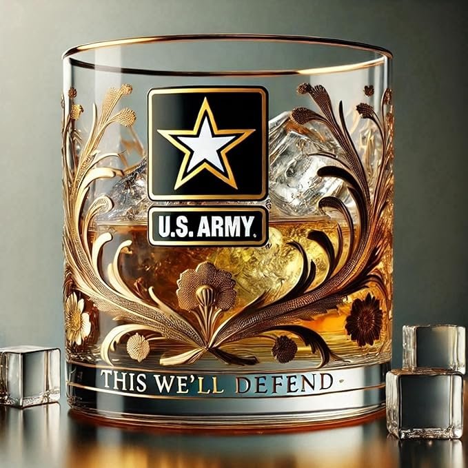 Personalized Veteran Tribute Glass