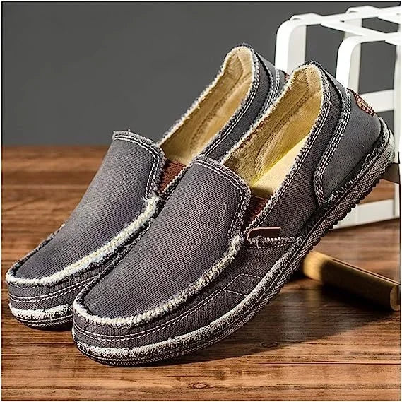 Men's Canvas Slip On Loafers Leisure Shoes