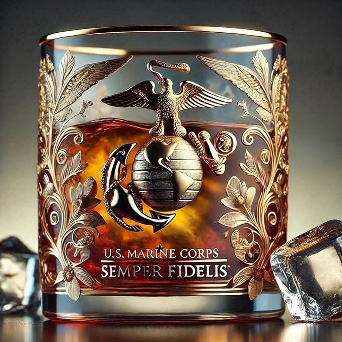 Personalized Veteran Tribute Glass