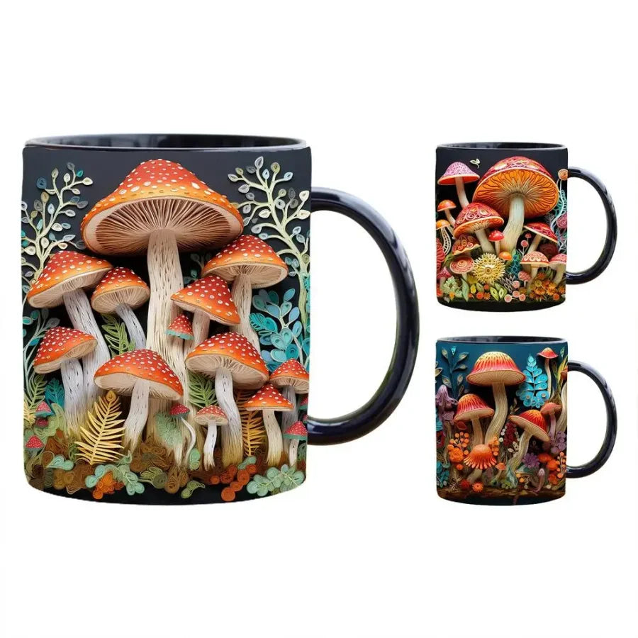 3D Magic Mushrooms Mug