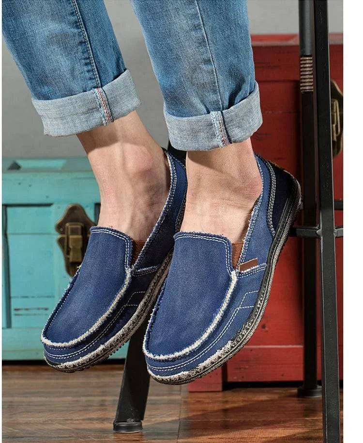 Men's Canvas Slip On Loafers Leisure Shoes