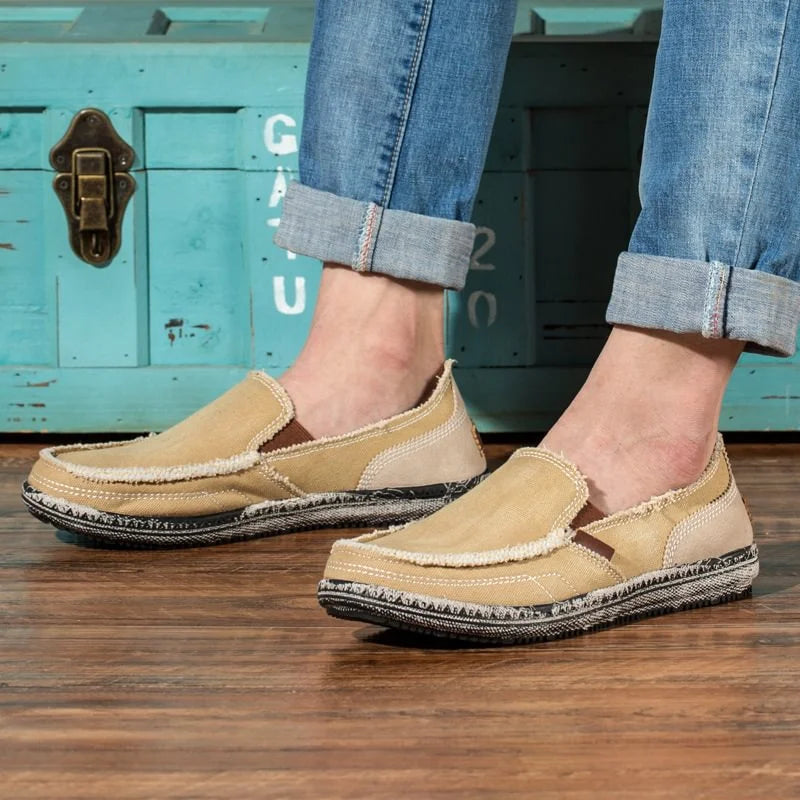Men's Canvas Slip On Loafers Leisure Shoes